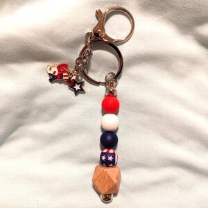 Red white blue keychain